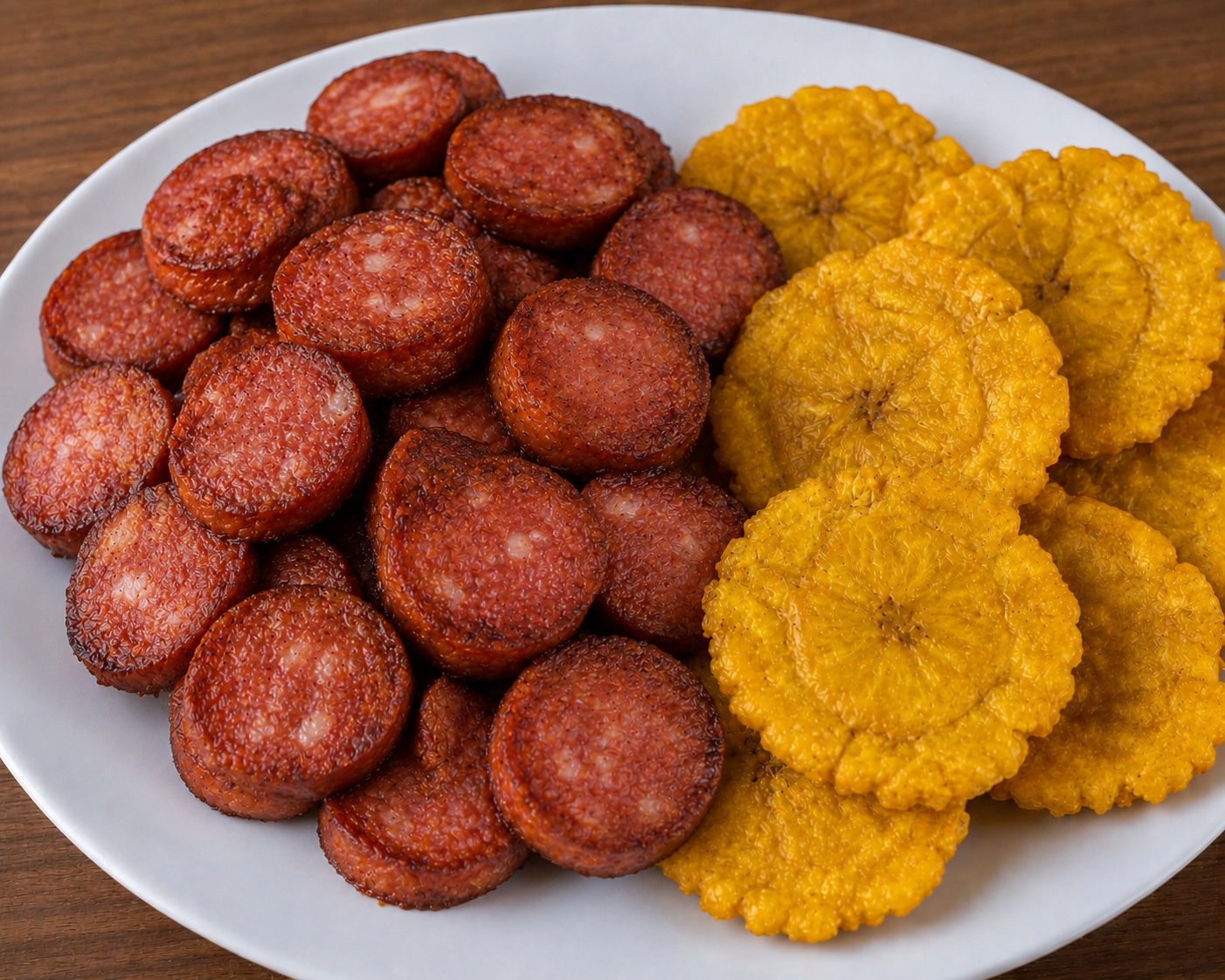 Salami con Tostones